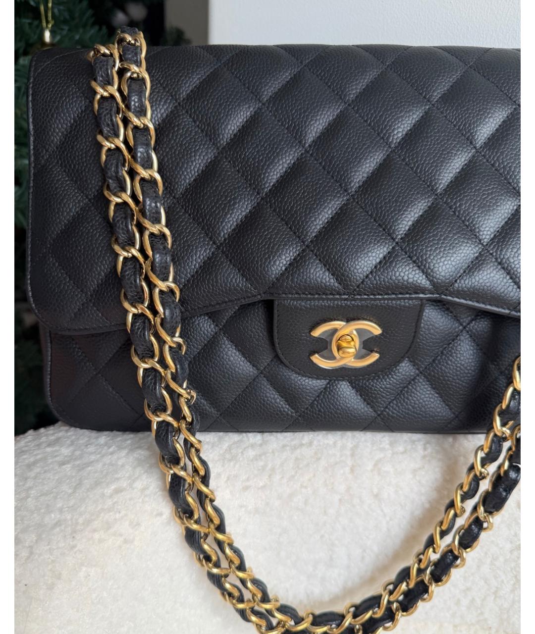 CHANEL Черная кожаная сумка на плечо, фото 2