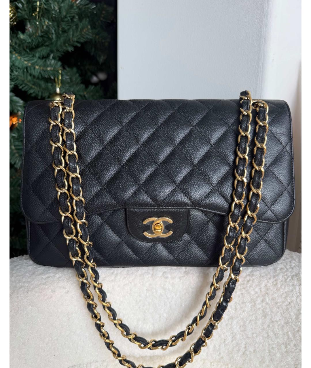 CHANEL Черная кожаная сумка на плечо, фото 10