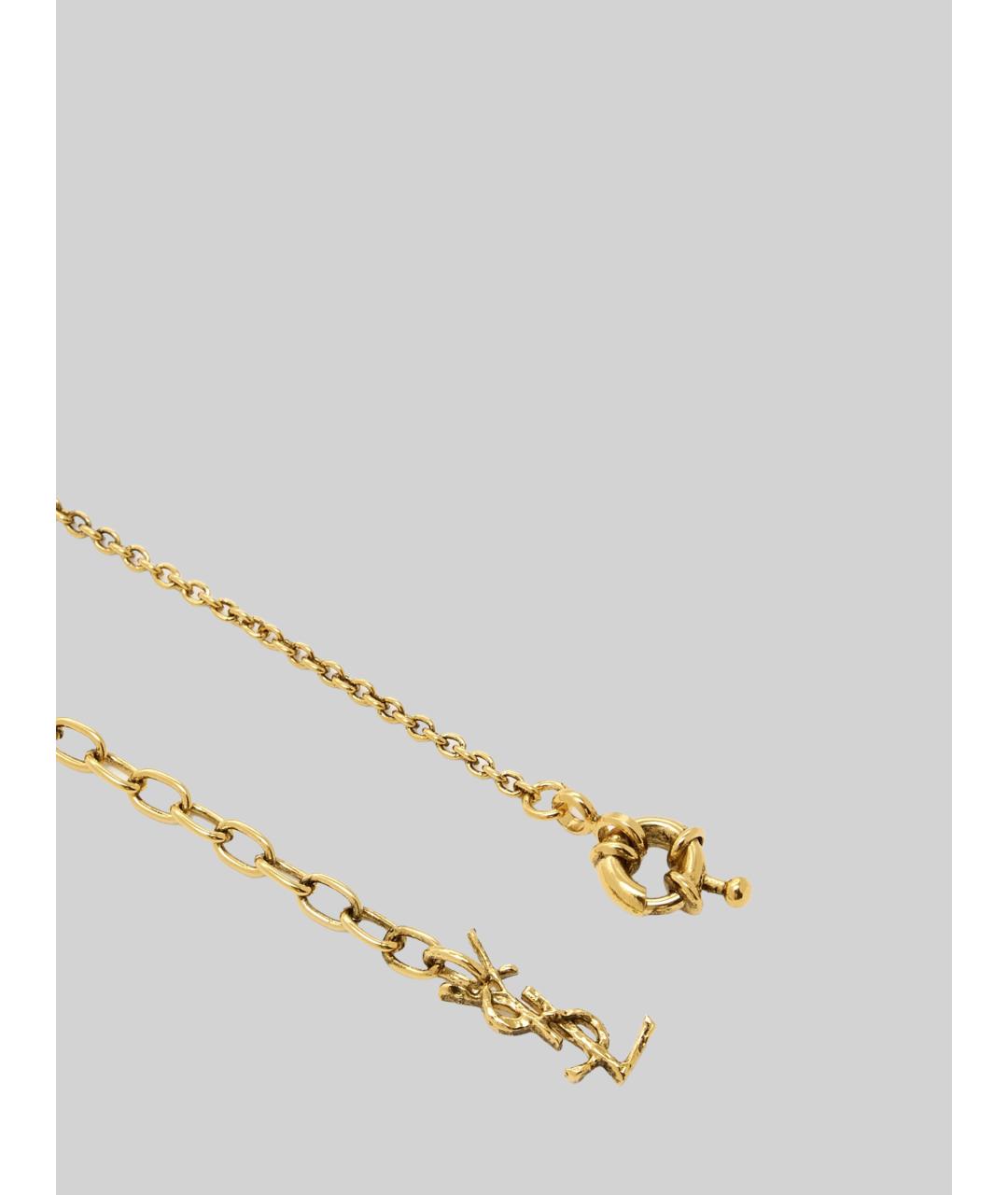 SAINT LAURENT Золотая металлическая цепочка, фото 3