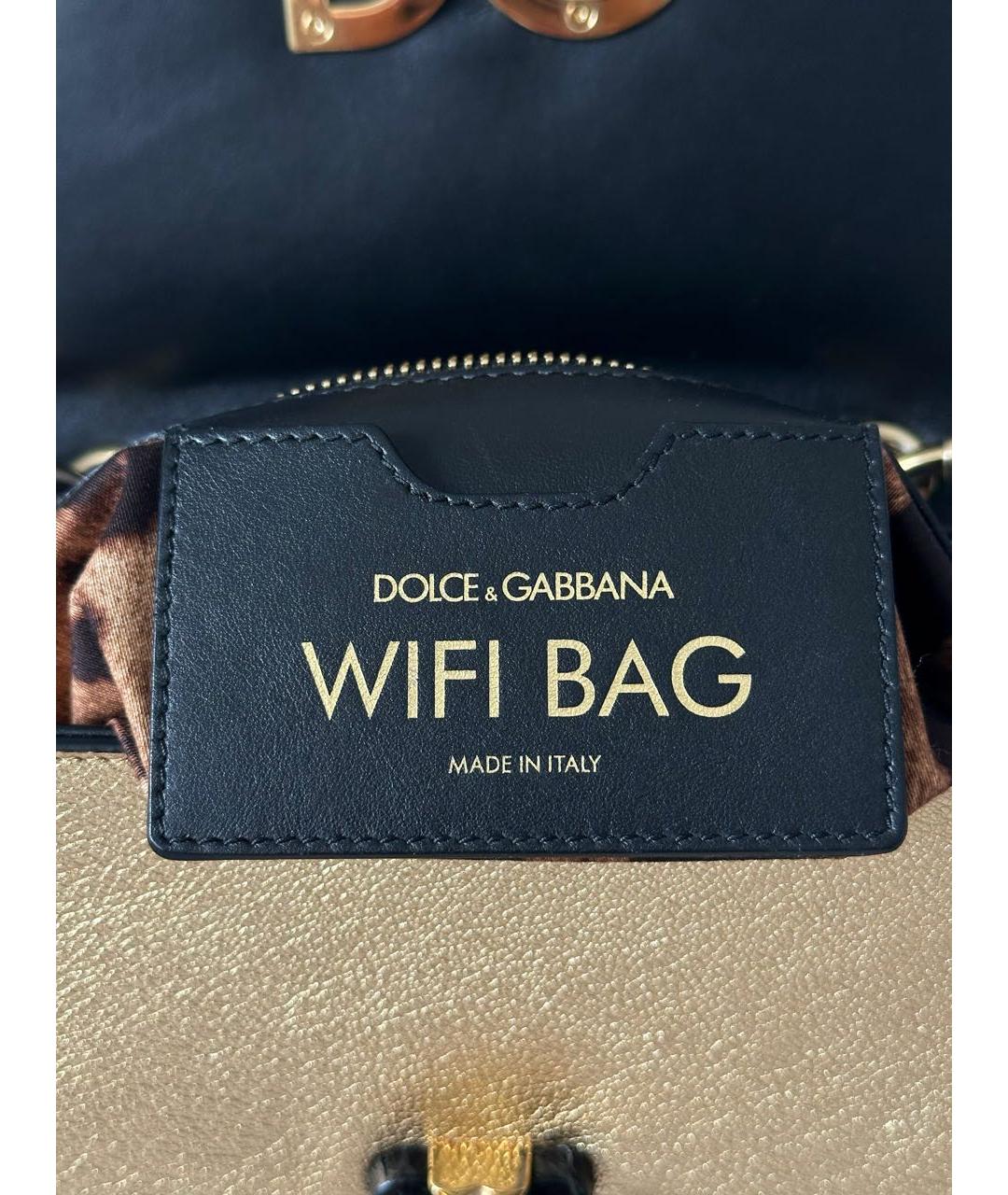 DOLCE&GABBANA Черная кожаная сумка через плечо, фото 7