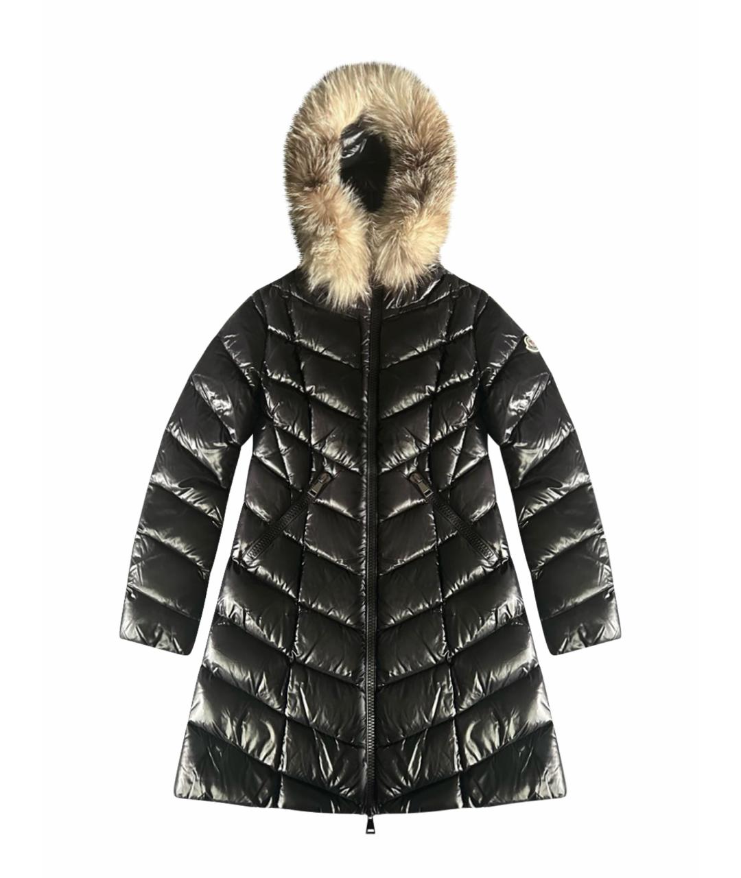MONCLER Черный полиамидовый пуховик, фото 1