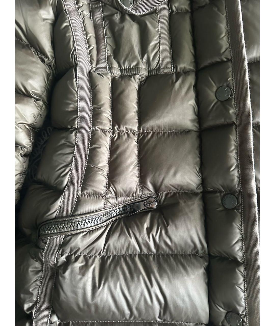 MONCLER Хаки полиамидовый пуховик, фото 4