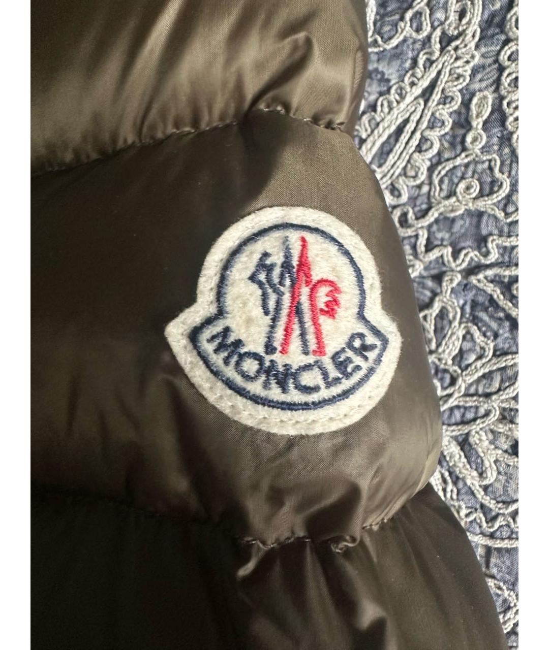 MONCLER Хаки полиамидовый пуховик, фото 5