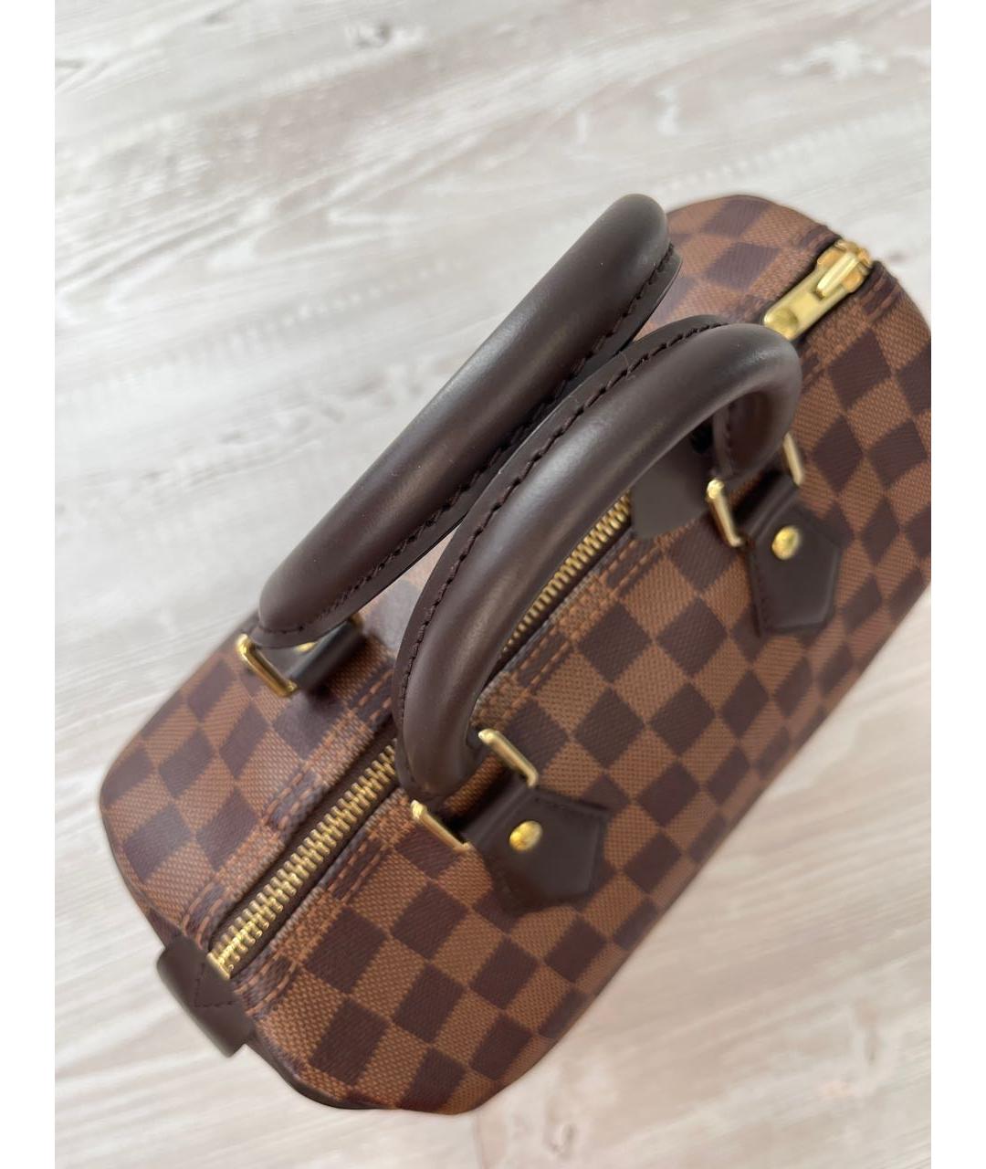 LOUIS VUITTON Коричневая сумка с короткими ручками из канвы, фото 7