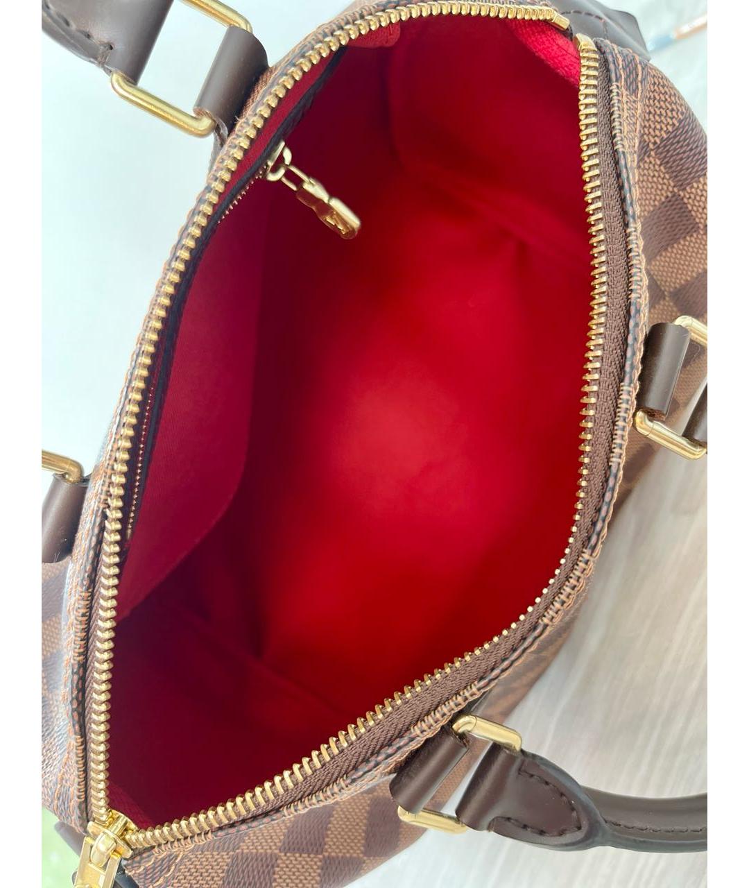 LOUIS VUITTON Коричневая сумка с короткими ручками из канвы, фото 4