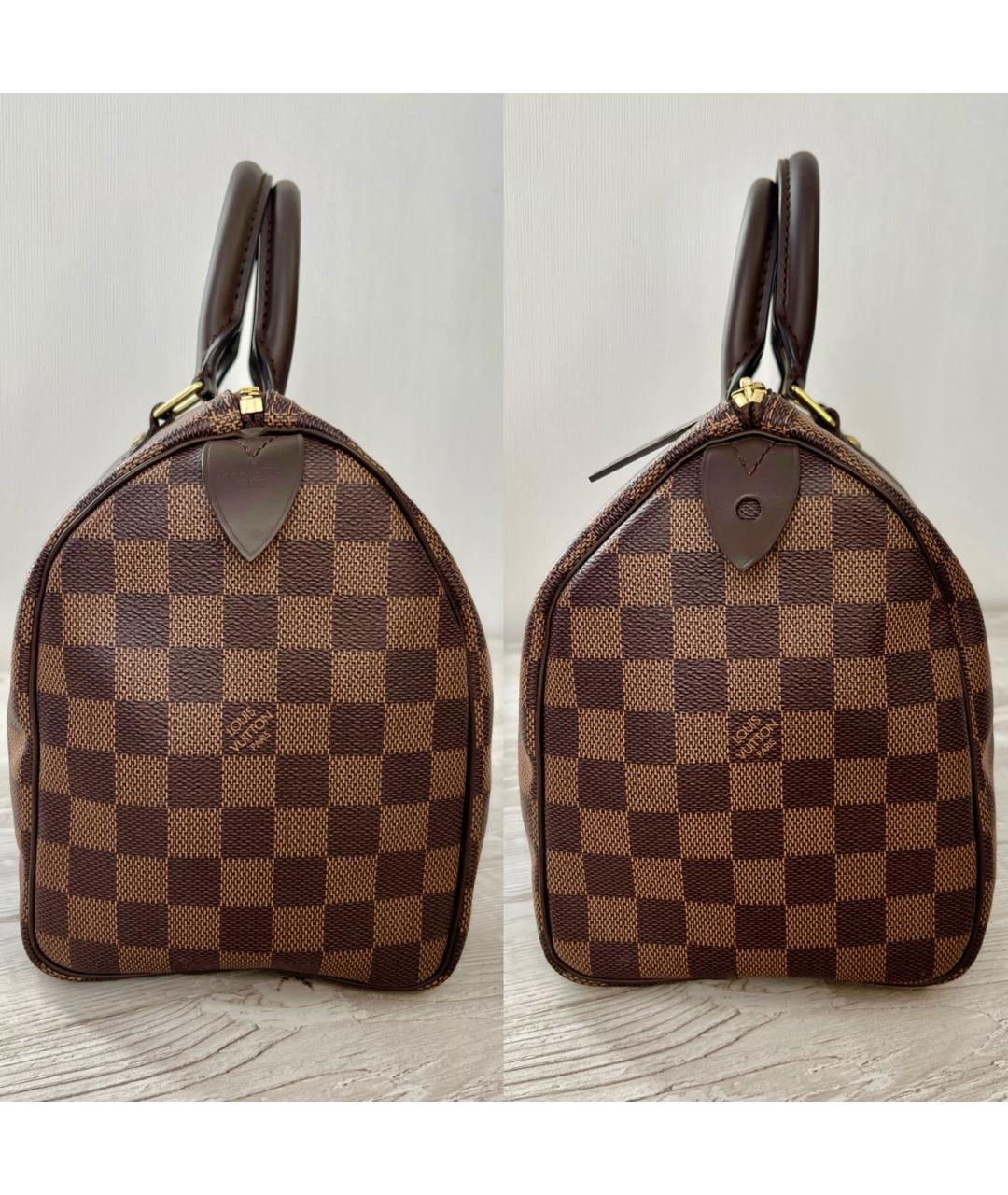 LOUIS VUITTON Коричневая сумка с короткими ручками из канвы, фото 5