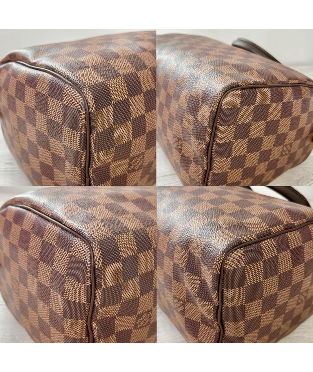 LOUIS VUITTON Коричневая сумка с короткими ручками из канвы, фото 6