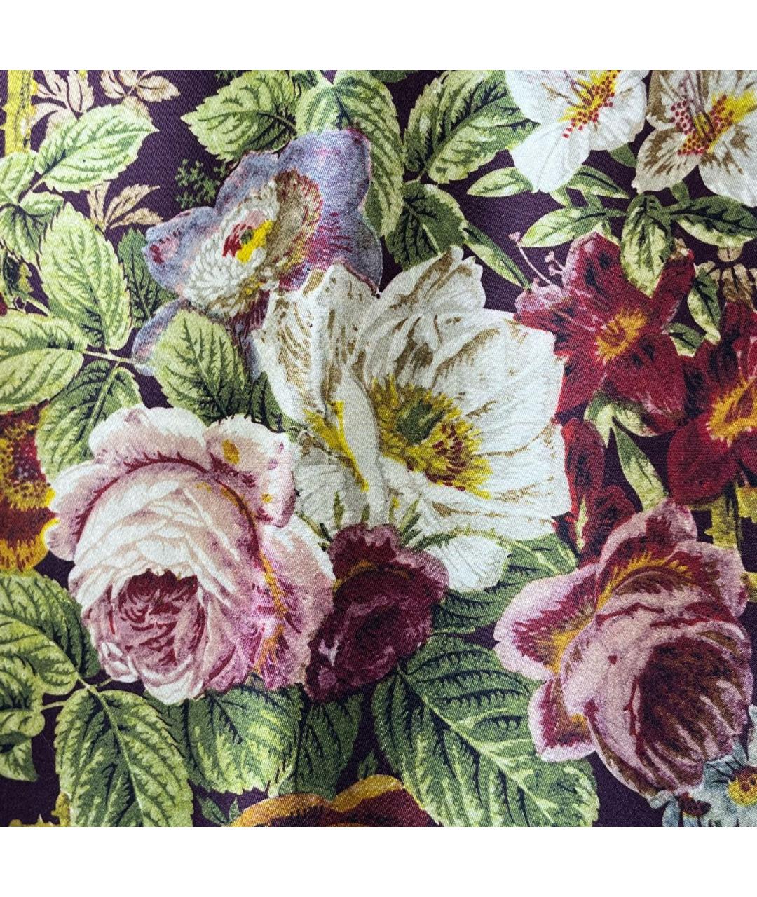 DOLCE&GABBANA Бордовая шелковая юбка мини, фото 5