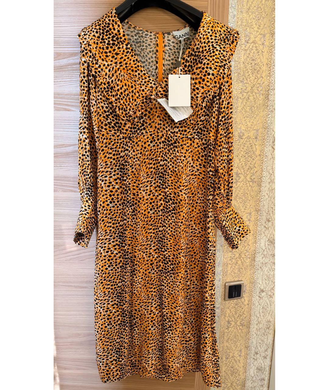 GANNI Мульти вискозное повседневное платье, фото 2