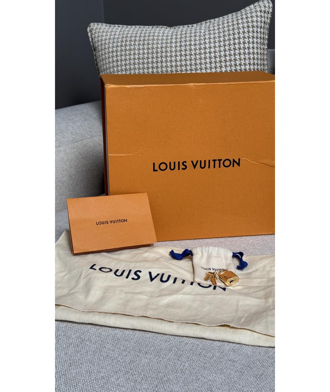 LOUIS VUITTON Коричневая сумка с короткими ручками из канвы, фото 7