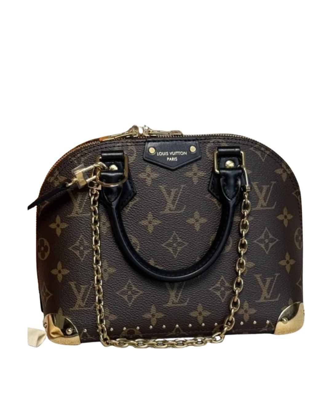 LOUIS VUITTON Коричневая сумка с короткими ручками из канвы, фото 1
