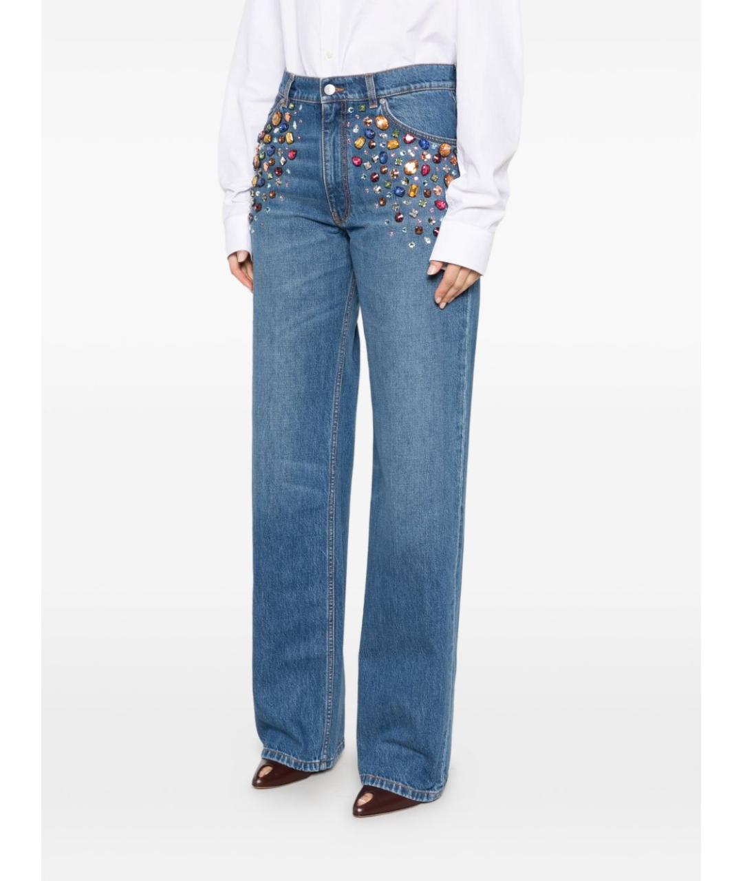 STELLA MCCARTNEY Синие хлопковые прямые джинсы, фото 4