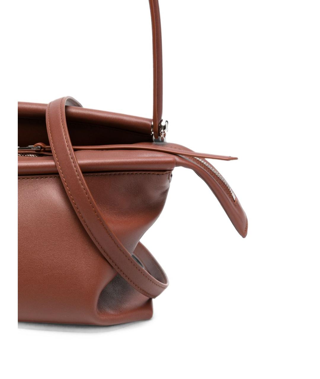LOEWE Коричневая кожаная сумка через плечо, фото 5