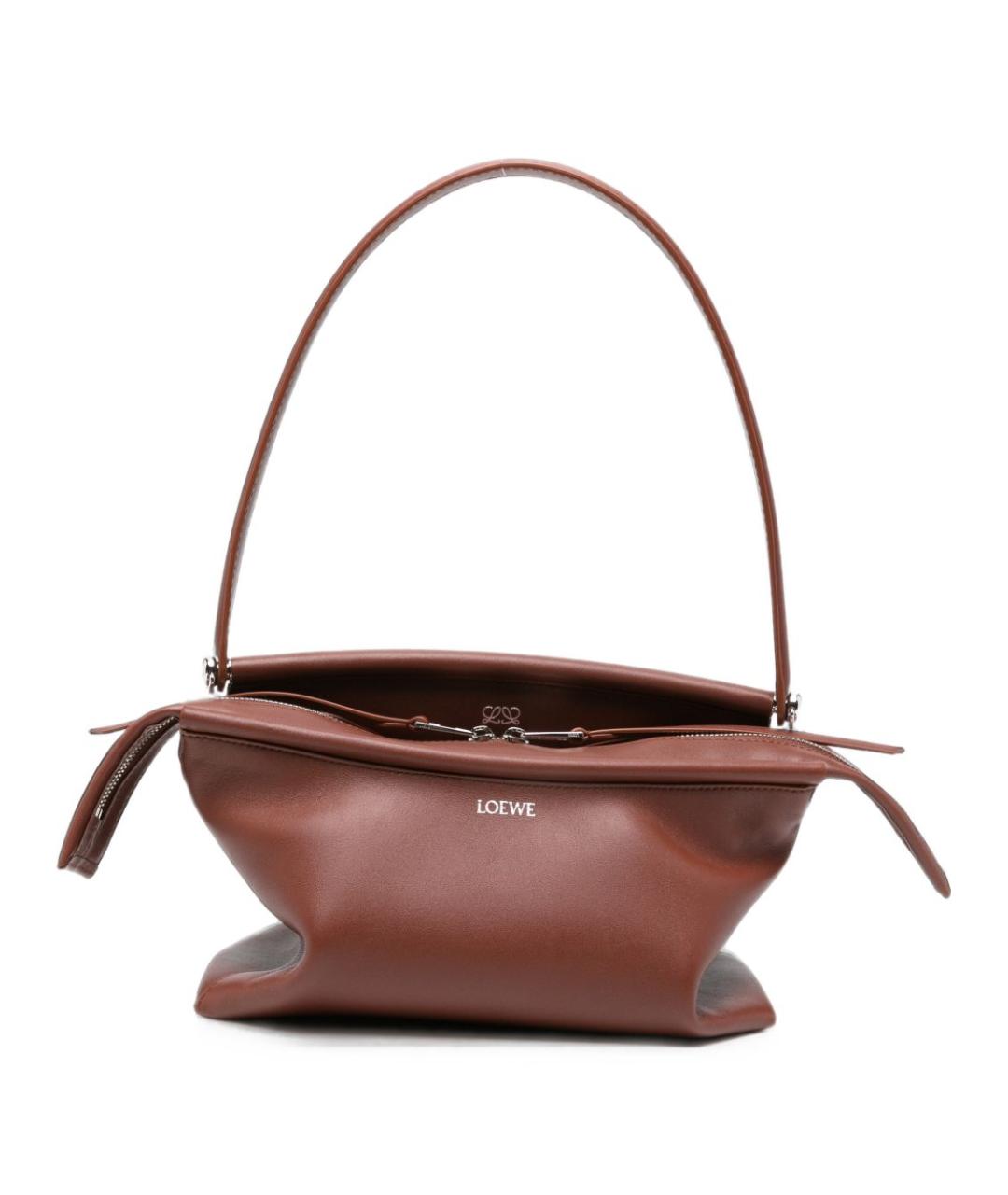 LOEWE Коричневая кожаная сумка через плечо, фото 1