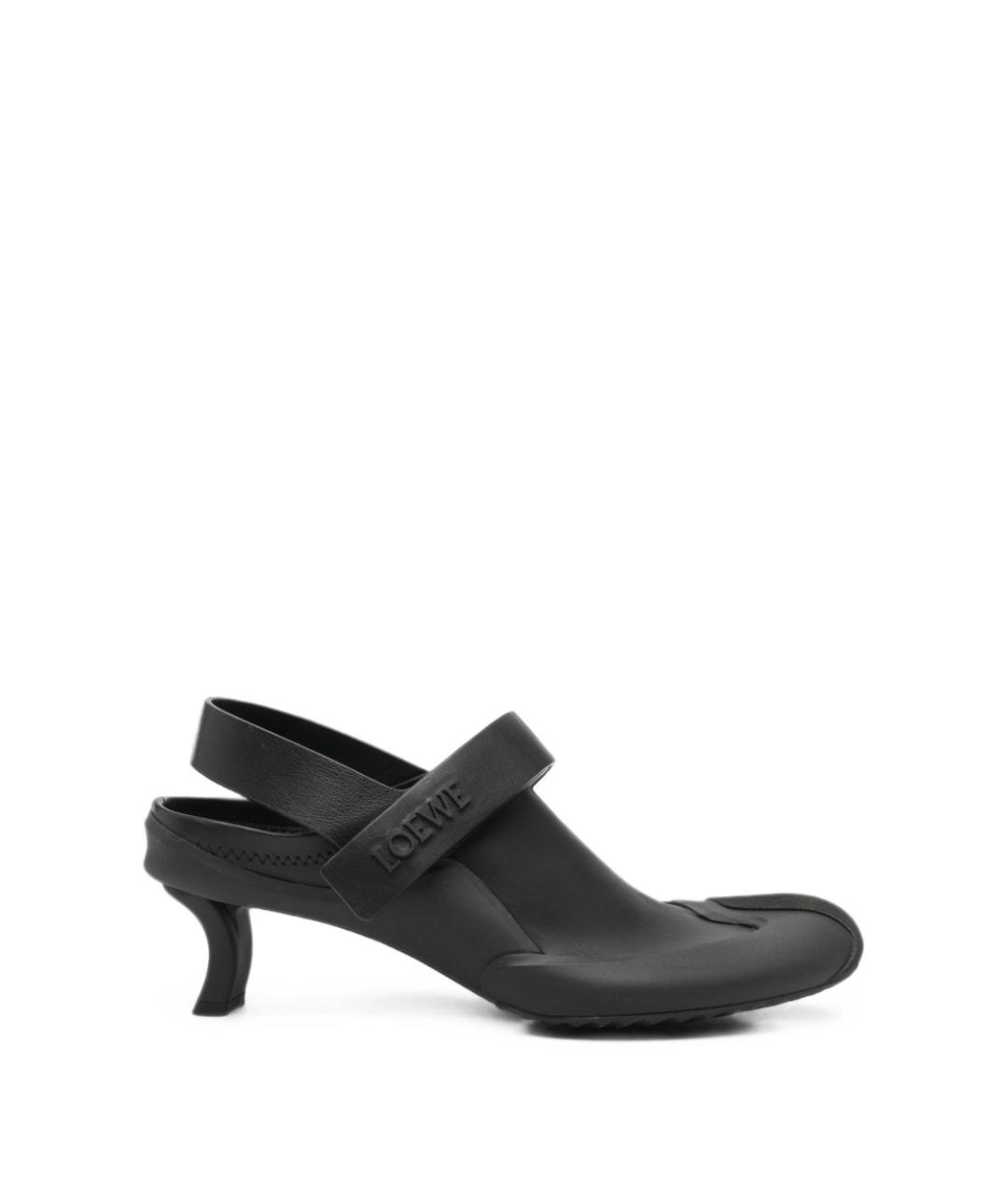 LOEWE Черные кожаные туфли, фото 1