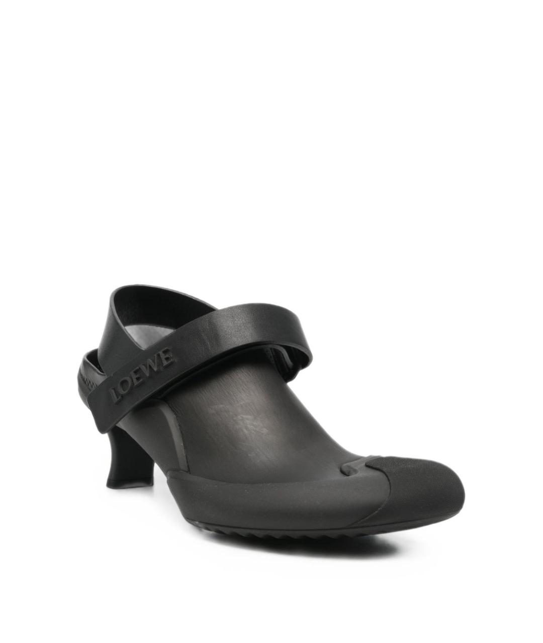 LOEWE Черные кожаные туфли, фото 4