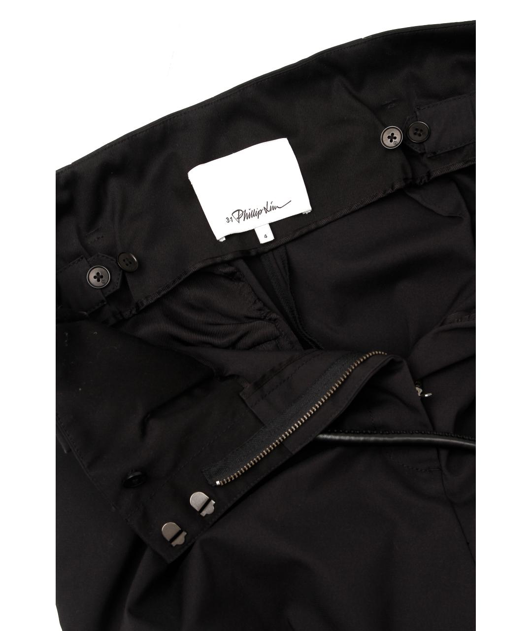 3.1 PHILLIP LIM Черные хлопковые брюки широкие, фото 3