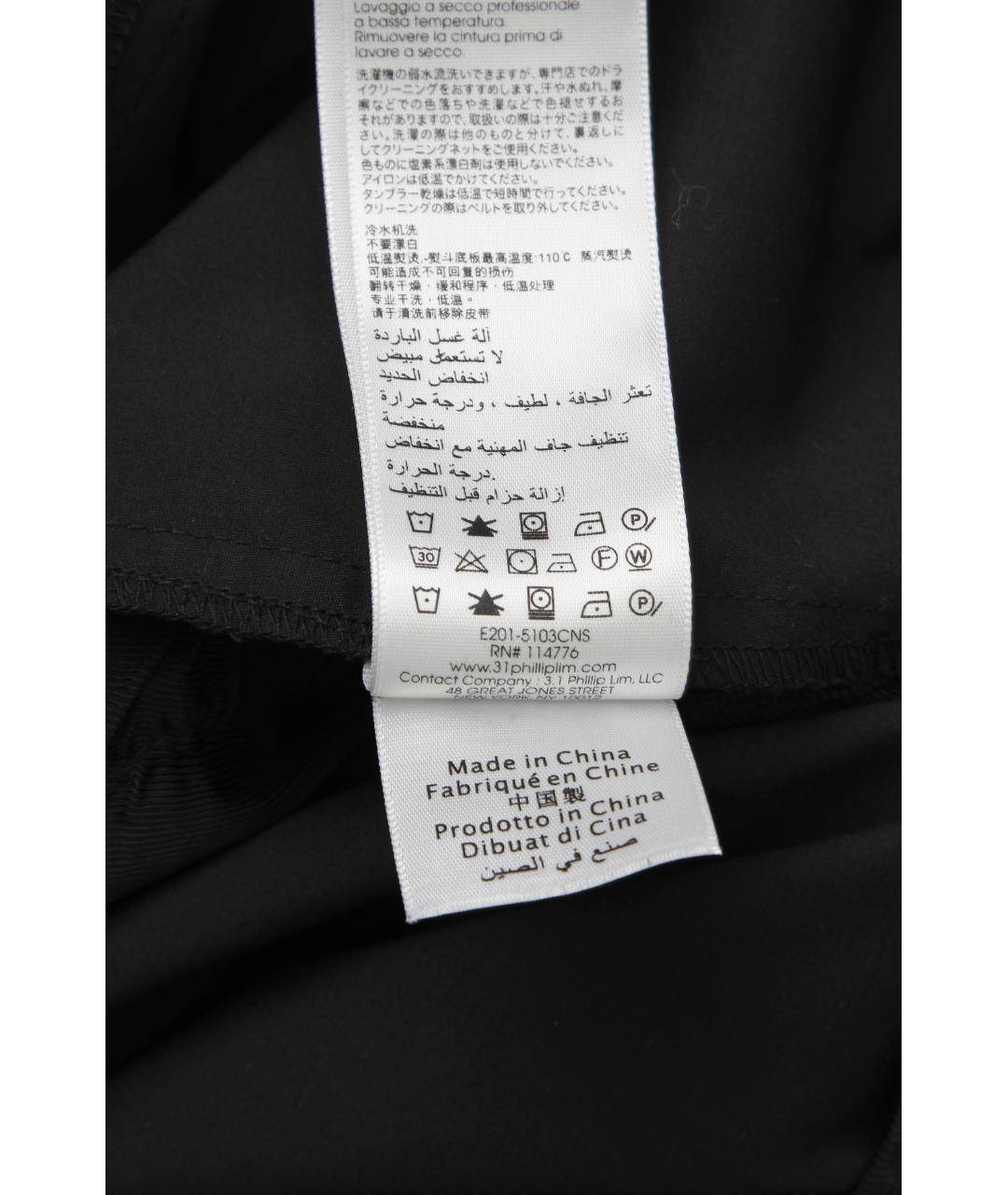 3.1 PHILLIP LIM Черные хлопковые брюки широкие, фото 5