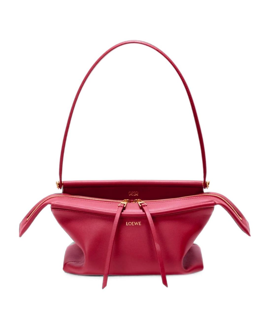 LOEWE Красная кожаная сумка тоут, фото 1