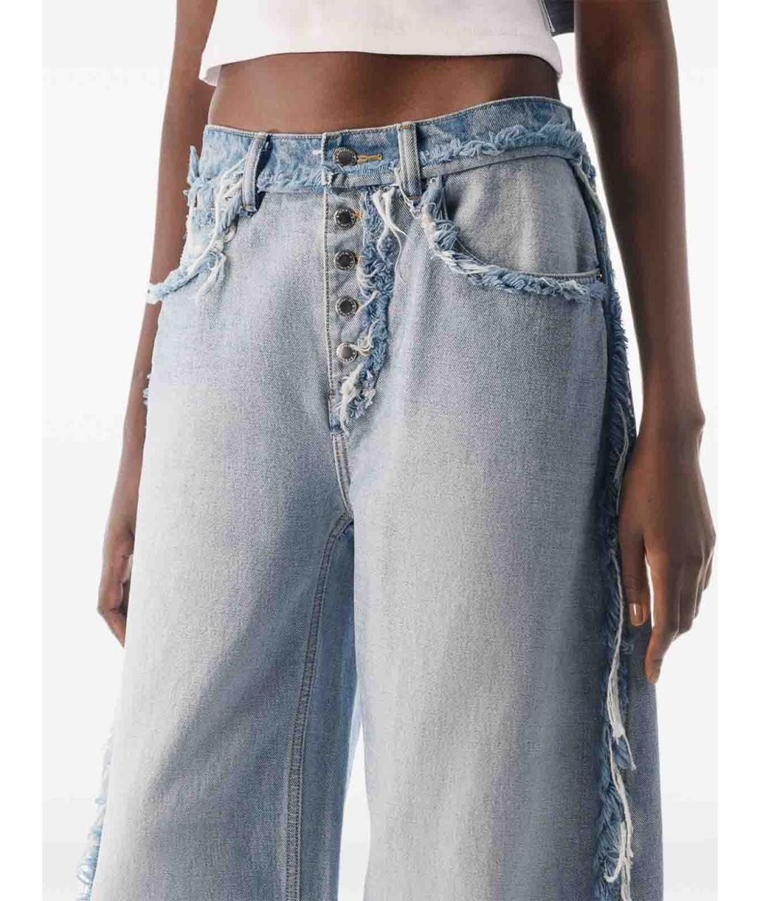 ALEXANDER WANG Голубые хлопковые джинсы клеш, фото 2