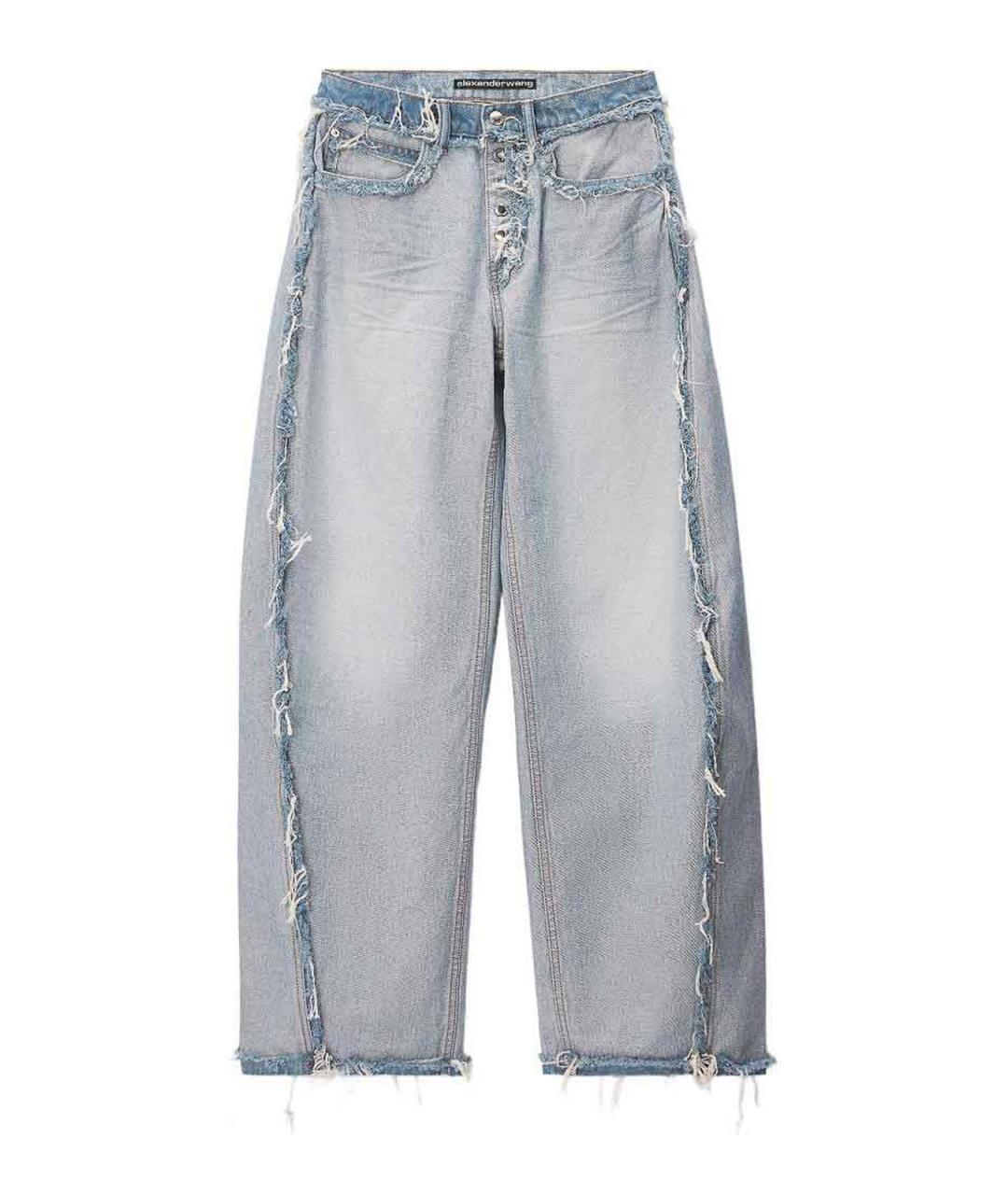 ALEXANDER WANG Голубые хлопковые джинсы клеш, фото 1