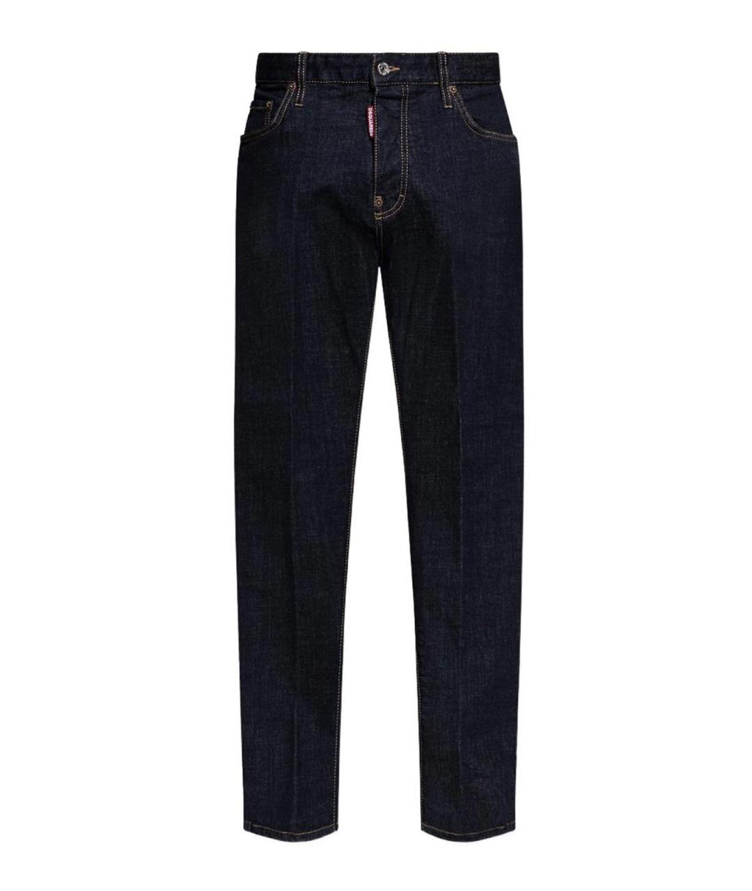 DSQUARED2 Синие хлопковые прямые джинсы, фото 1