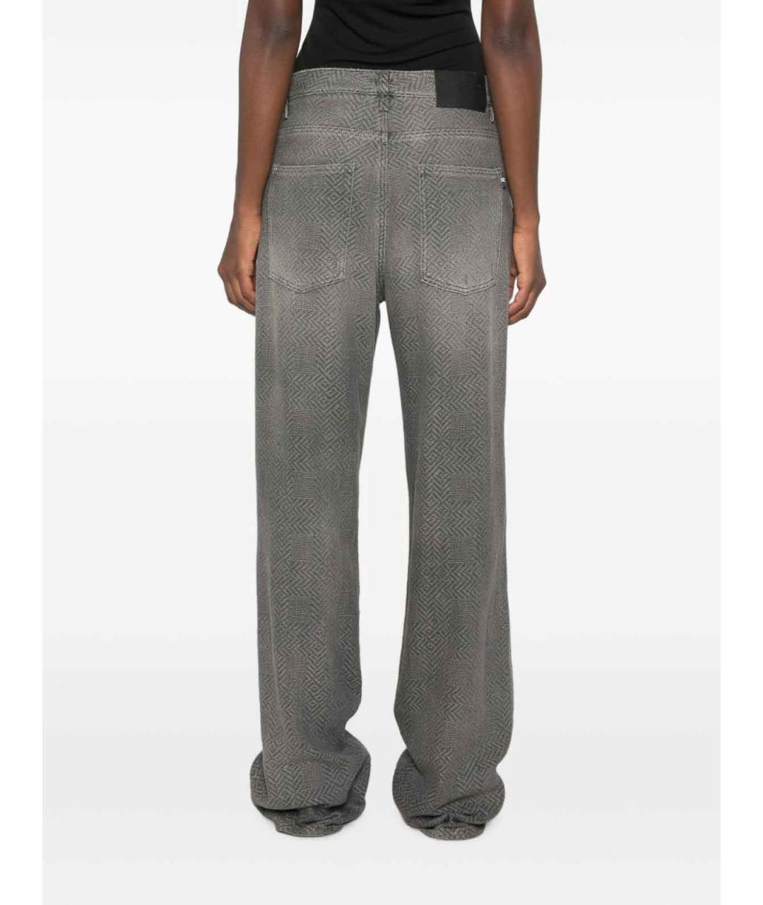 ERMANNO SCERVINO Черные хлопковые прямые джинсы, фото 3