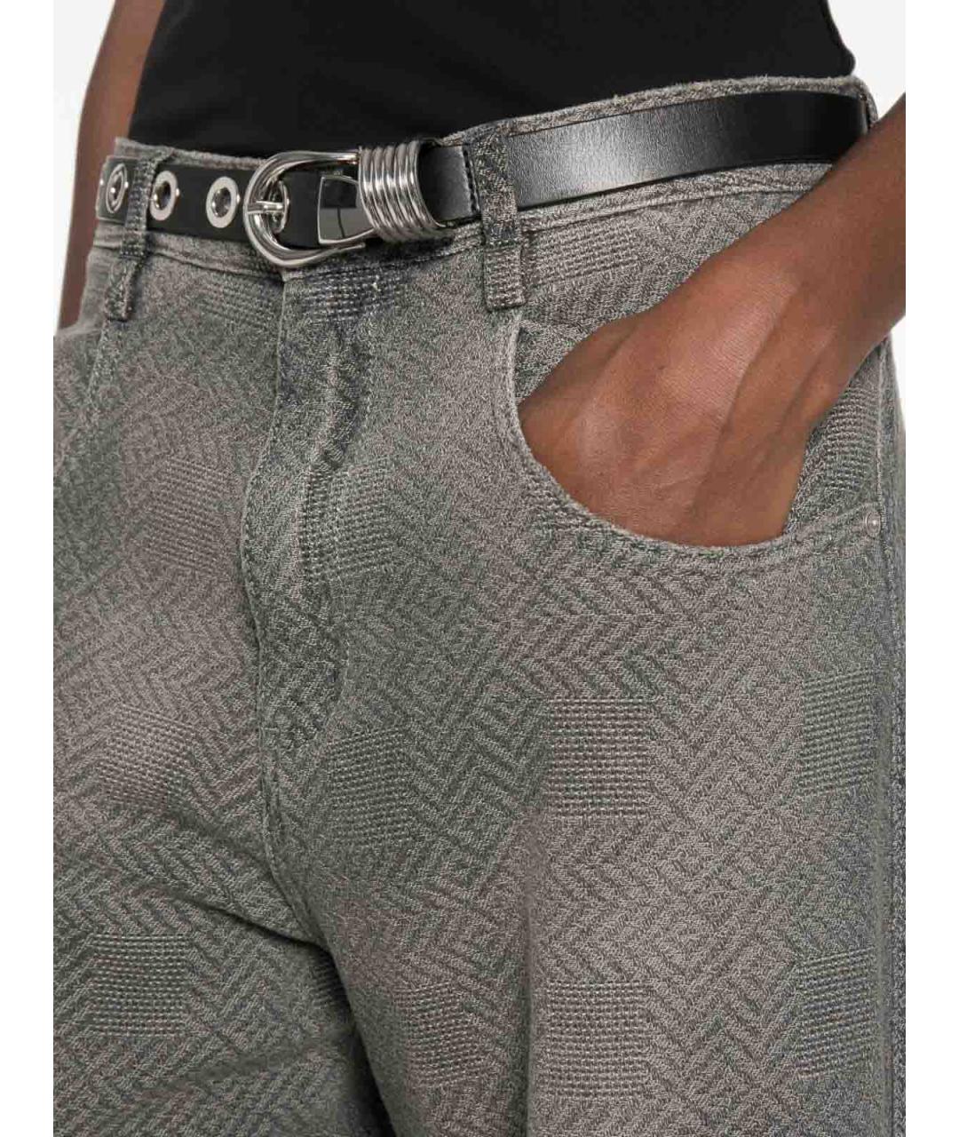 ERMANNO SCERVINO Черные хлопковые прямые джинсы, фото 5
