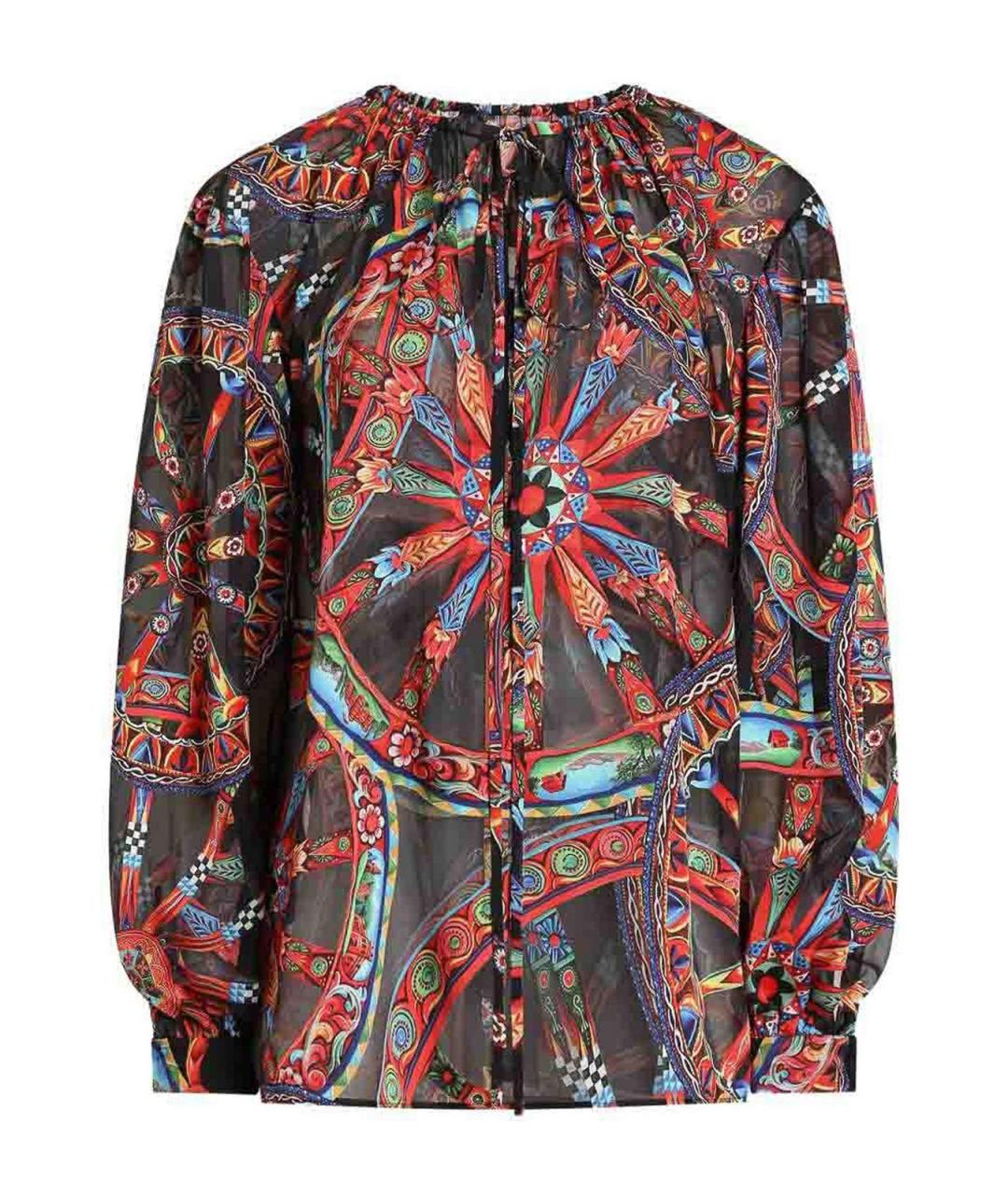 DOLCE&GABBANA Мульти шелковая блузы, фото 1
