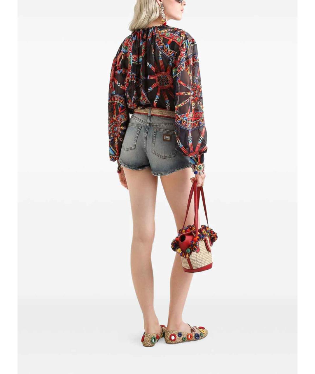DOLCE&GABBANA Мульти шелковая блузы, фото 3