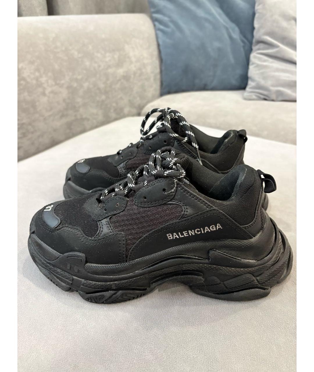 BALENCIAGA Черные текстильные кроссовки, фото 7