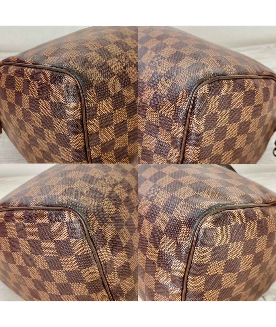LOUIS VUITTON Коричневая сумка с короткими ручками из канвы, фото 8