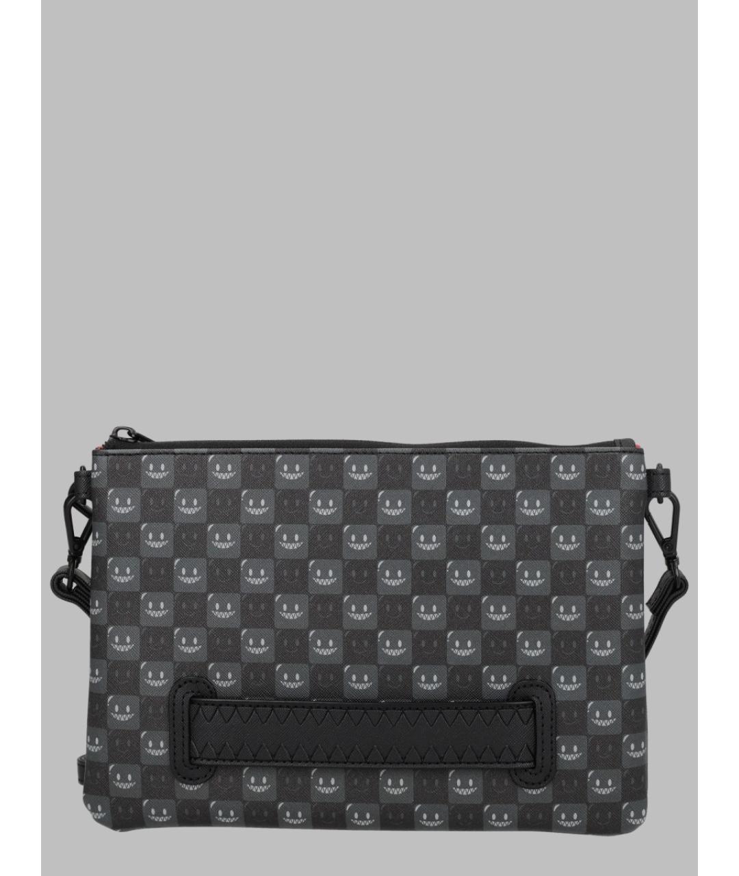 SPRAYGROUND Антрацитовая синтетическая сумка через плечо, фото 2