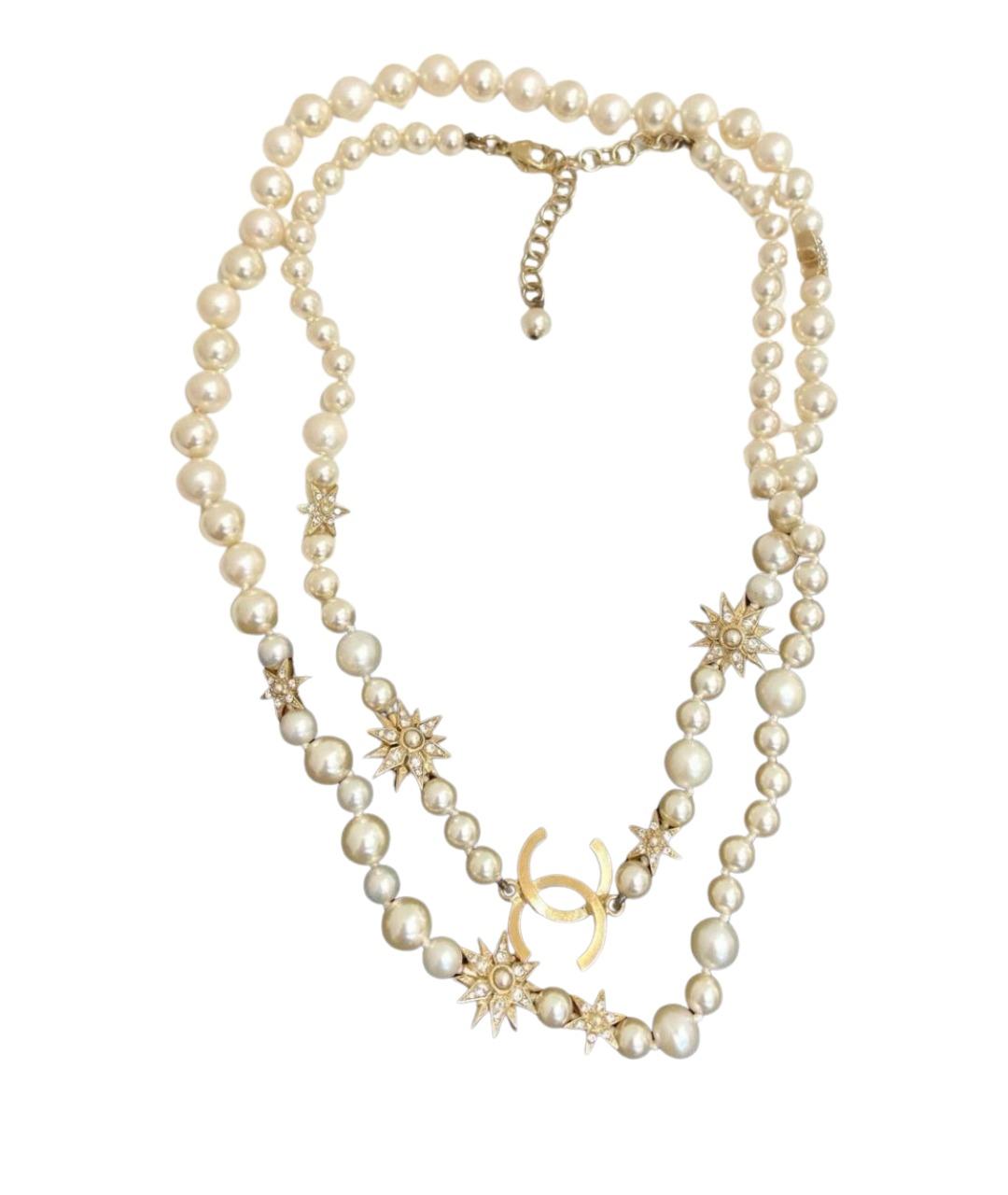 CHANEL Белое жемчужное колье, фото 1