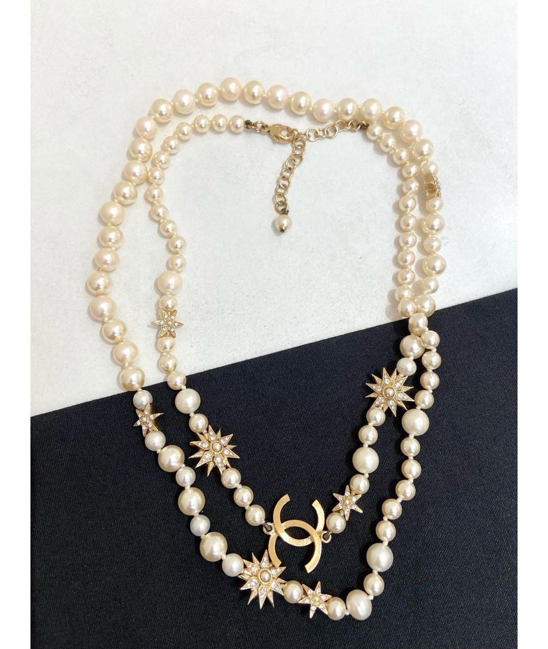 CHANEL Белое жемчужное колье, фото 7