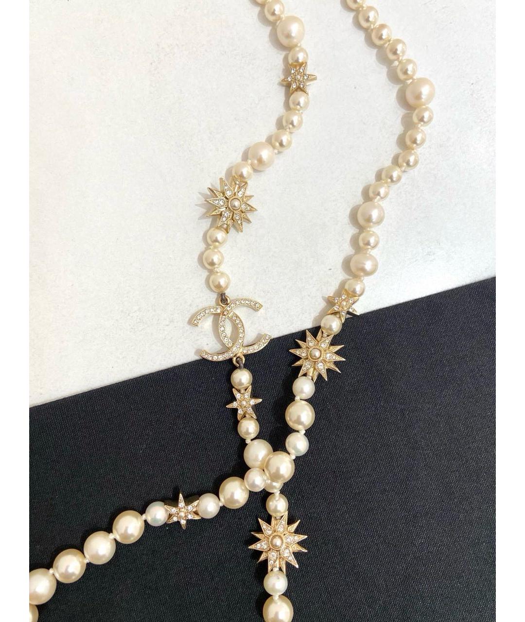 CHANEL Белое жемчужное колье, фото 4
