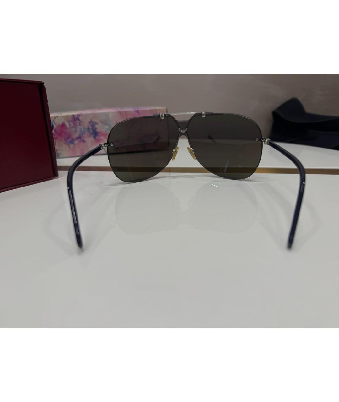 CHRISTIAN DIOR Фиолетовые металлические солнцезащитные очки, фото 5