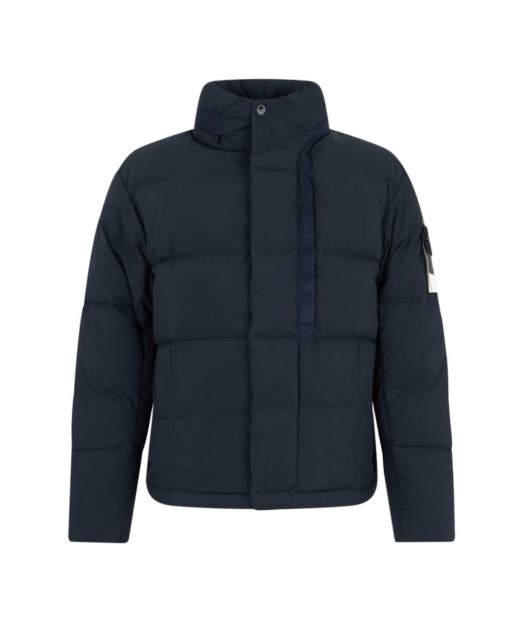 STONE ISLAND Синий полиамидовый пуховик, фото 1