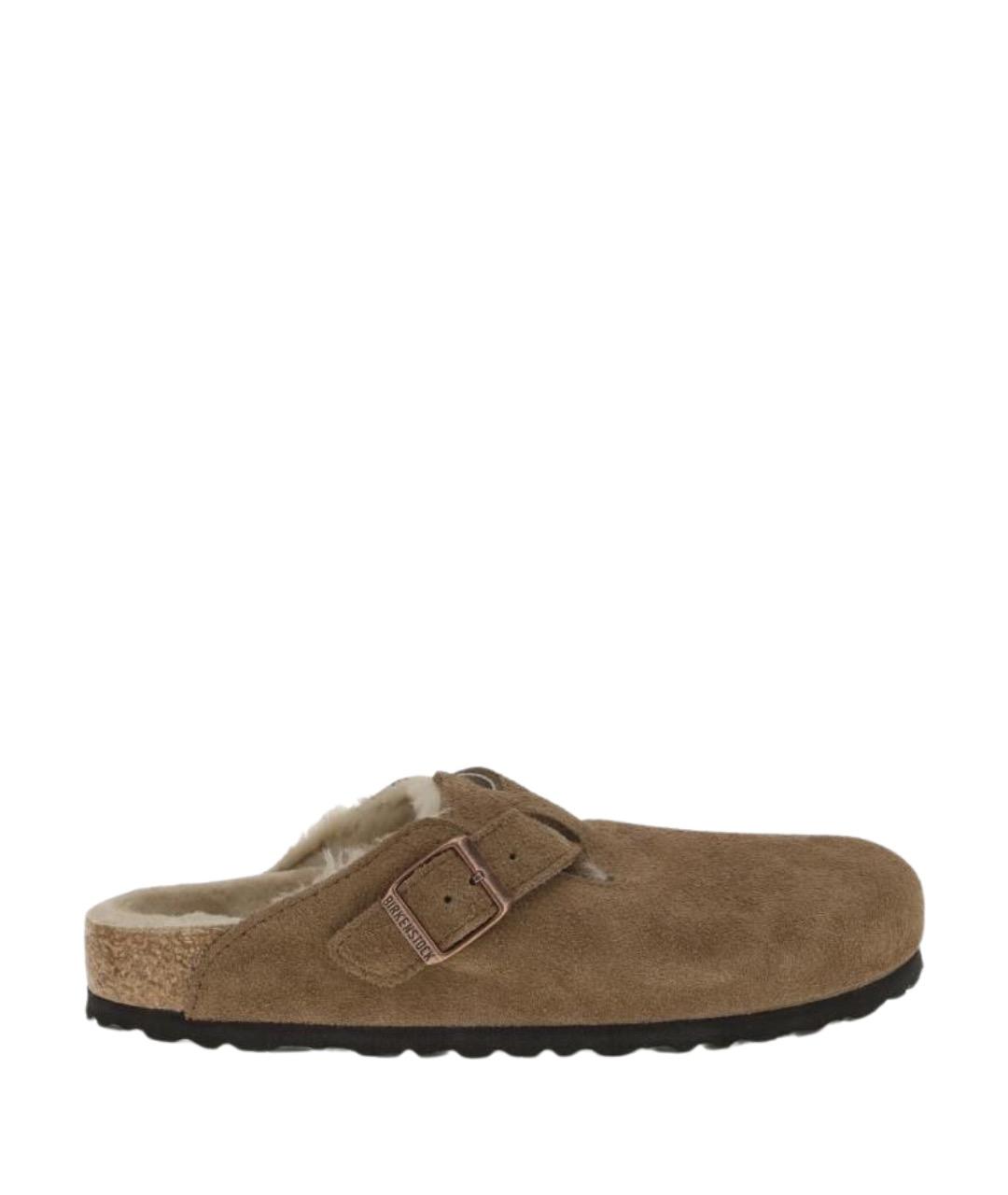 BIRKENSTOCK Коричневые замшевые мюли, фото 1