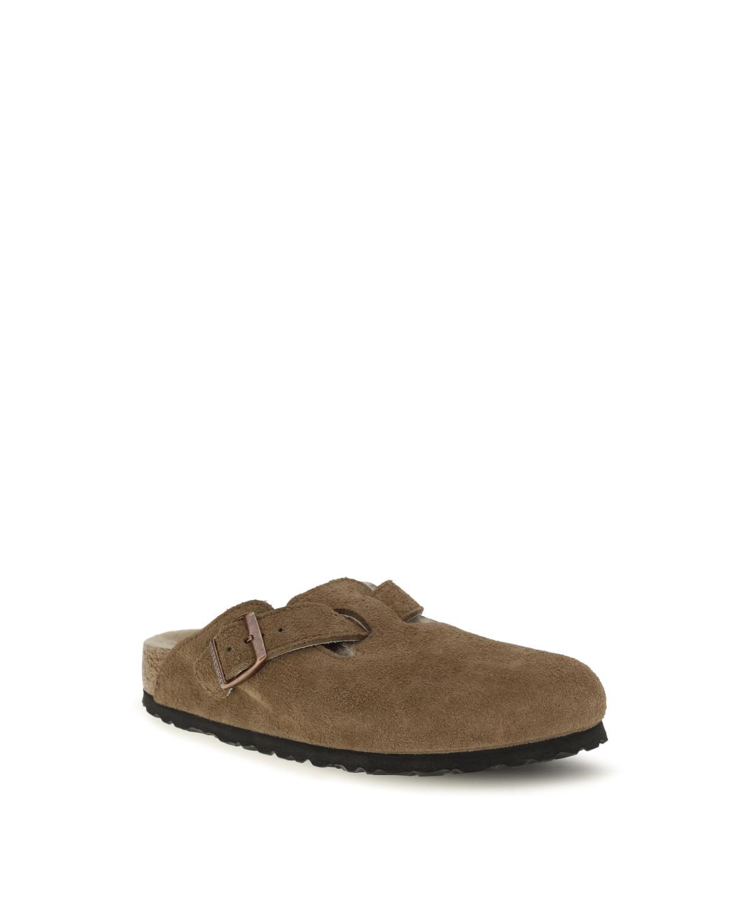 BIRKENSTOCK Коричневые замшевые мюли, фото 2