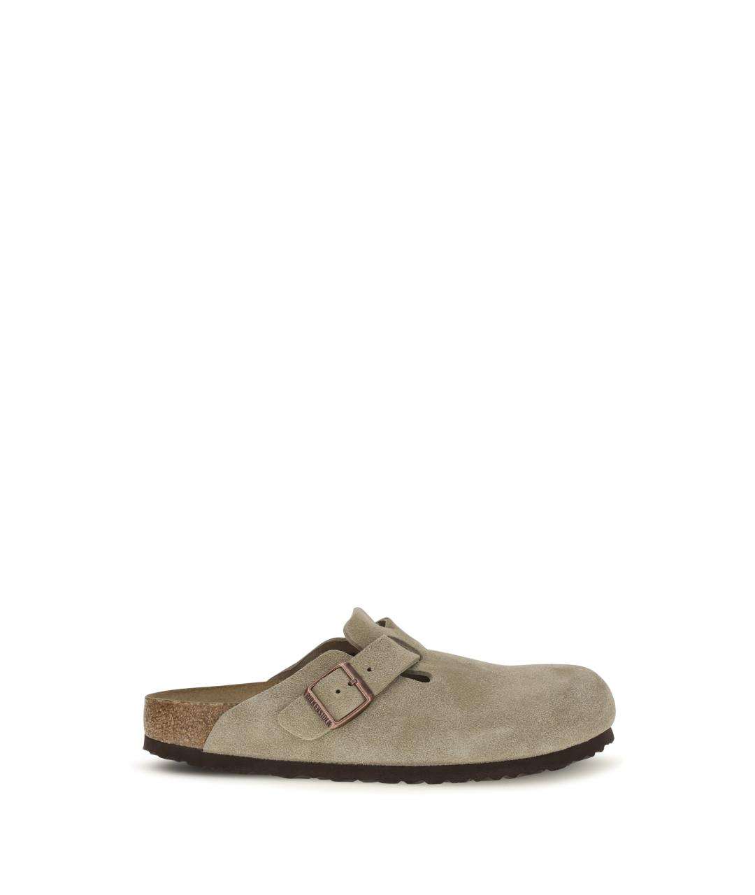 BIRKENSTOCK Бежевые синтетические мюли, фото 1
