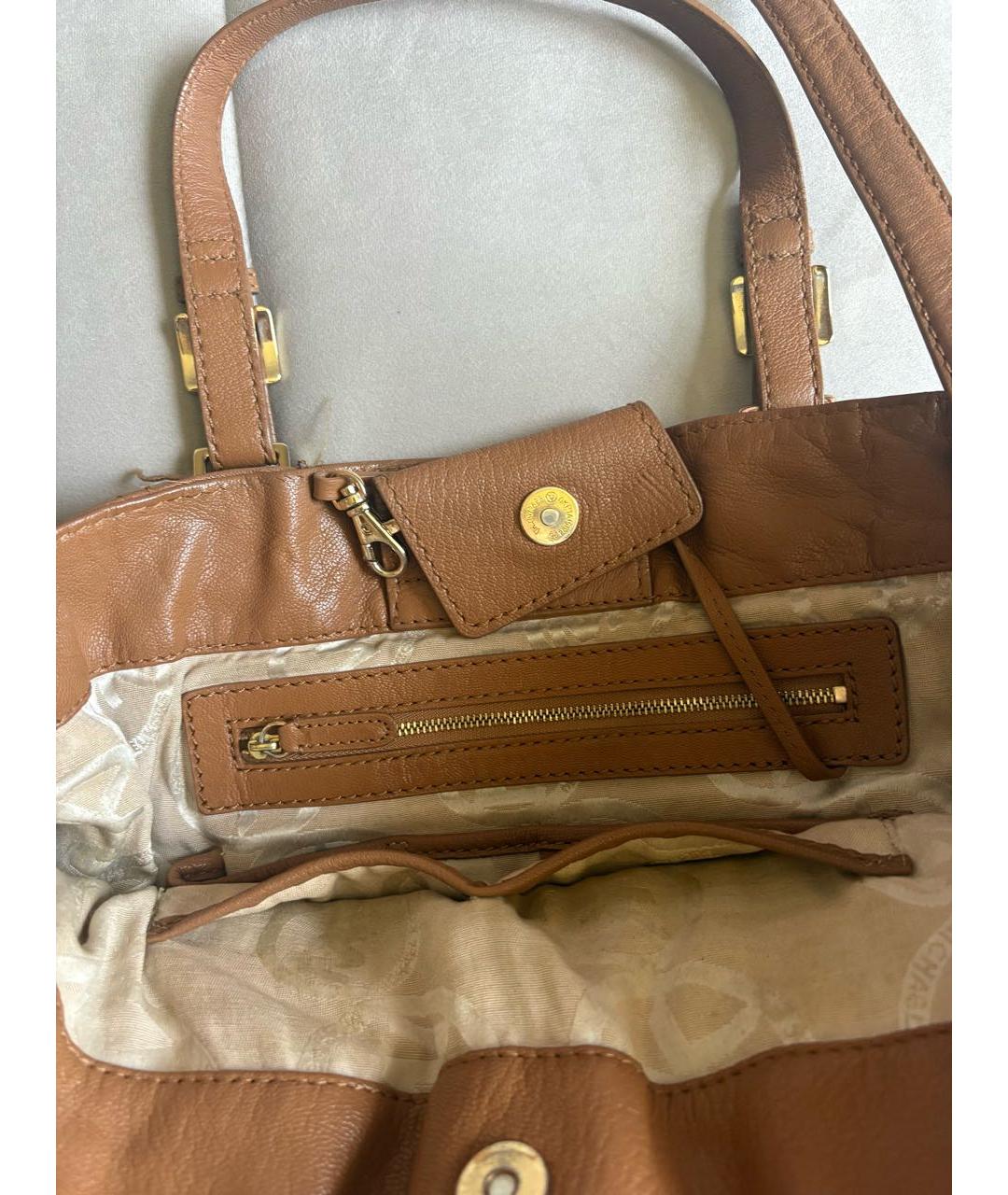 MICHAEL KORS Коричневая кожаная сумка тоут, фото 3
