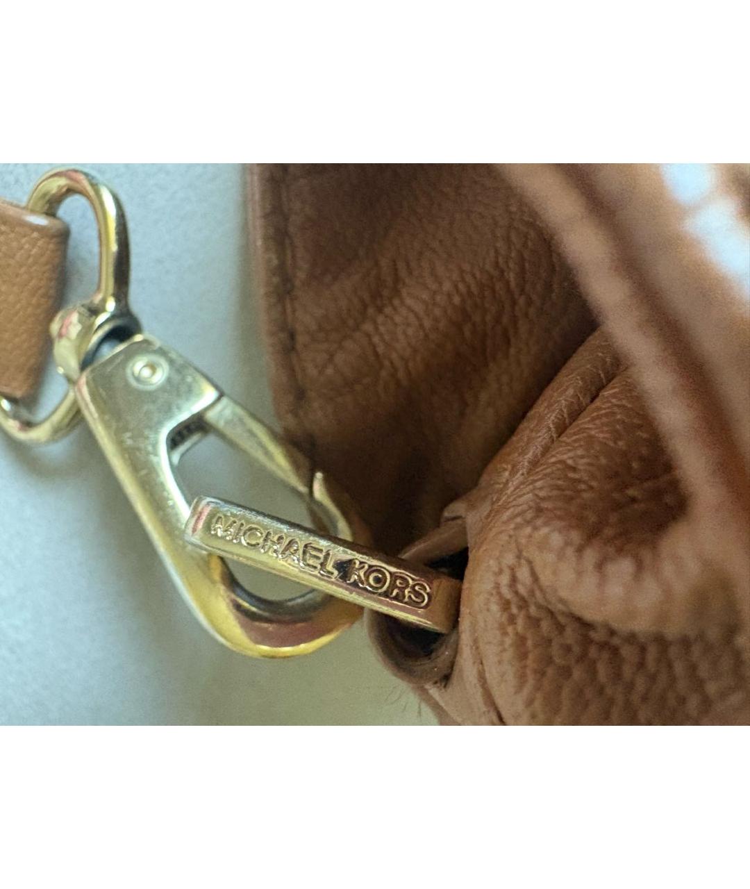 MICHAEL KORS Коричневая кожаная сумка тоут, фото 4