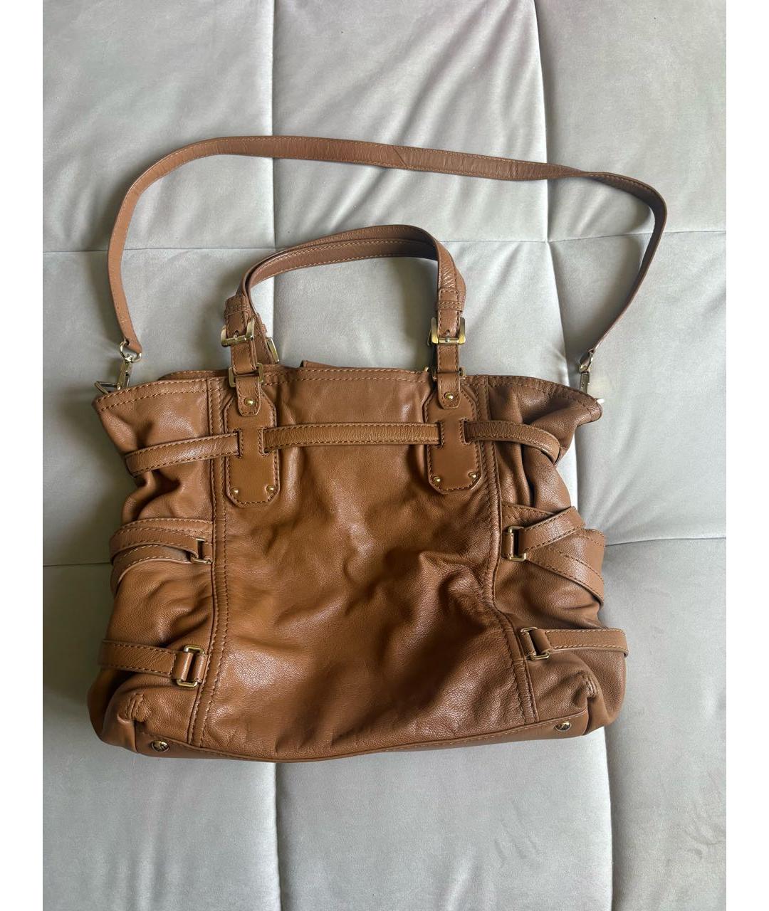 MICHAEL KORS Коричневая кожаная сумка тоут, фото 2