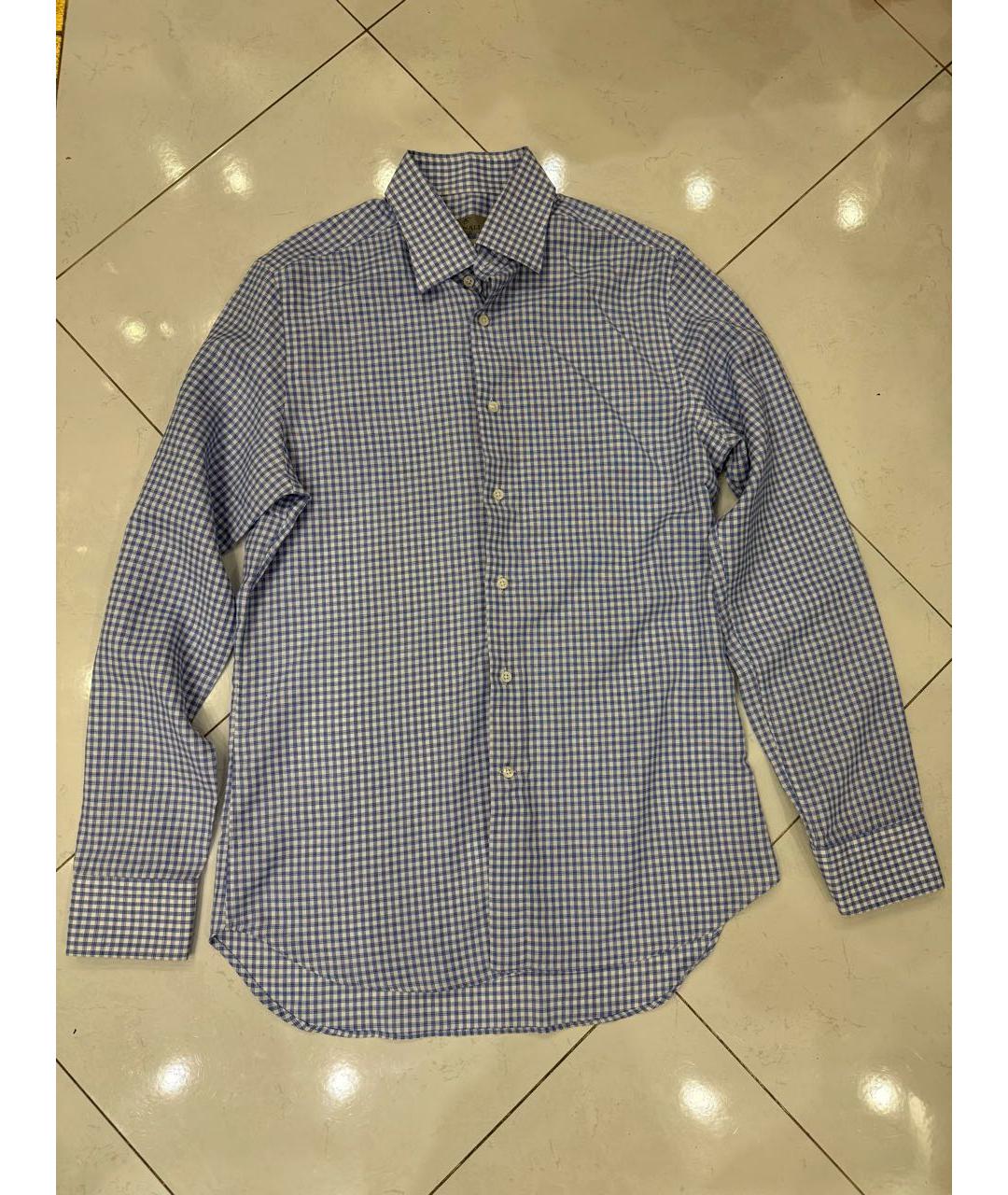 CANALI Голубая хлопковая классическая рубашка, фото 9