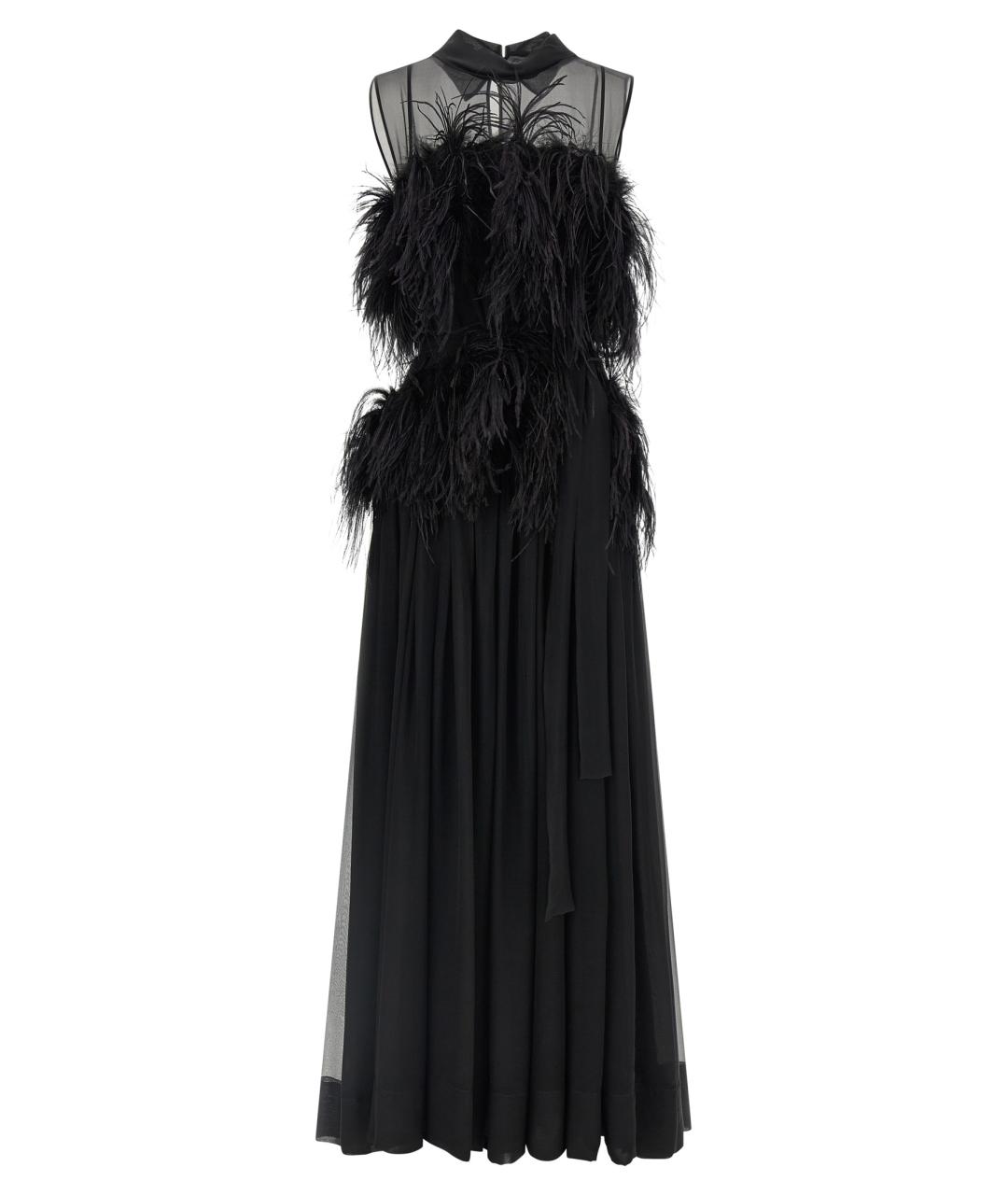 ALBERTA FERRETTI Черное шелковое вечернее платье, фото 1