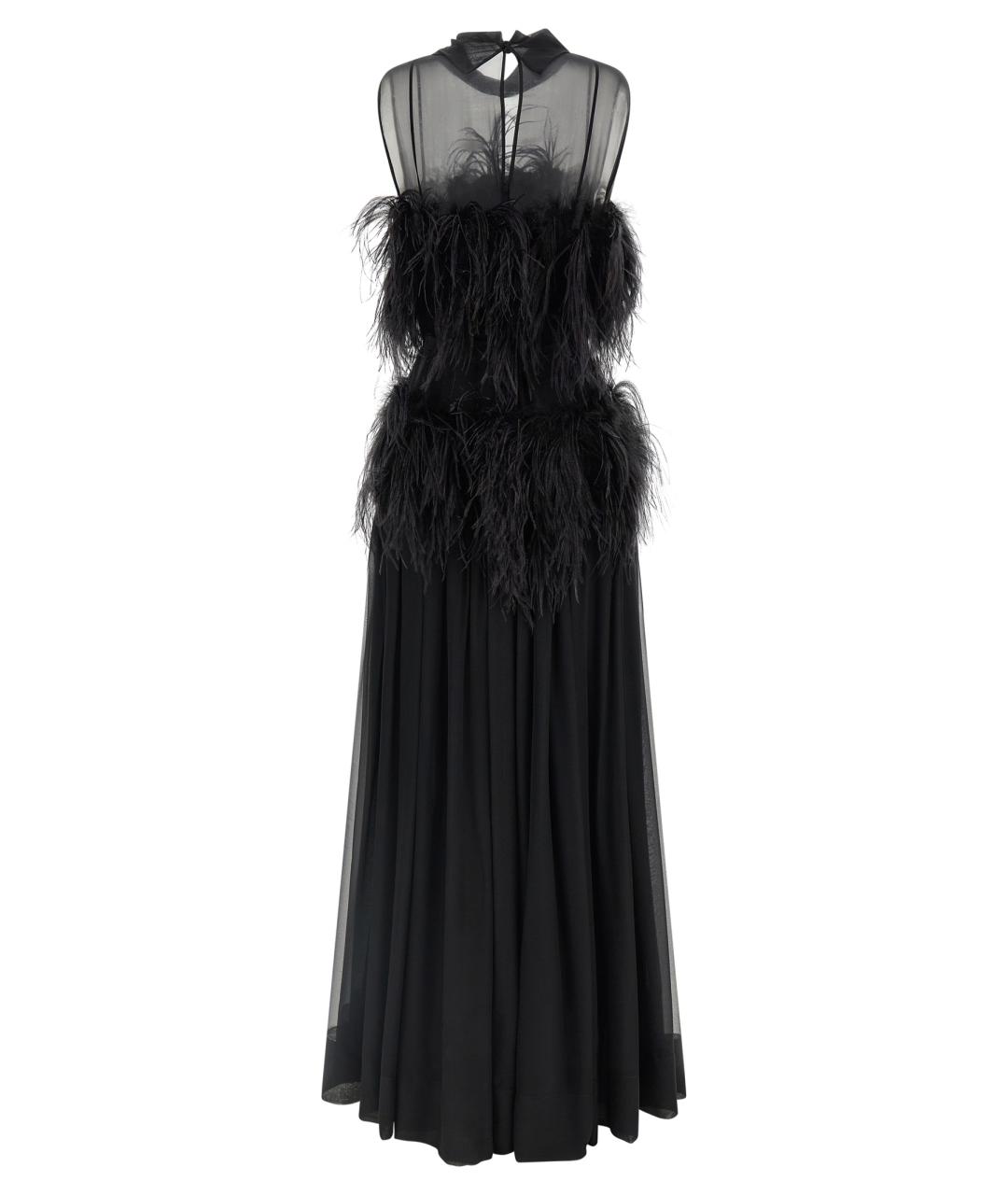 ALBERTA FERRETTI Черное шелковое вечернее платье, фото 2