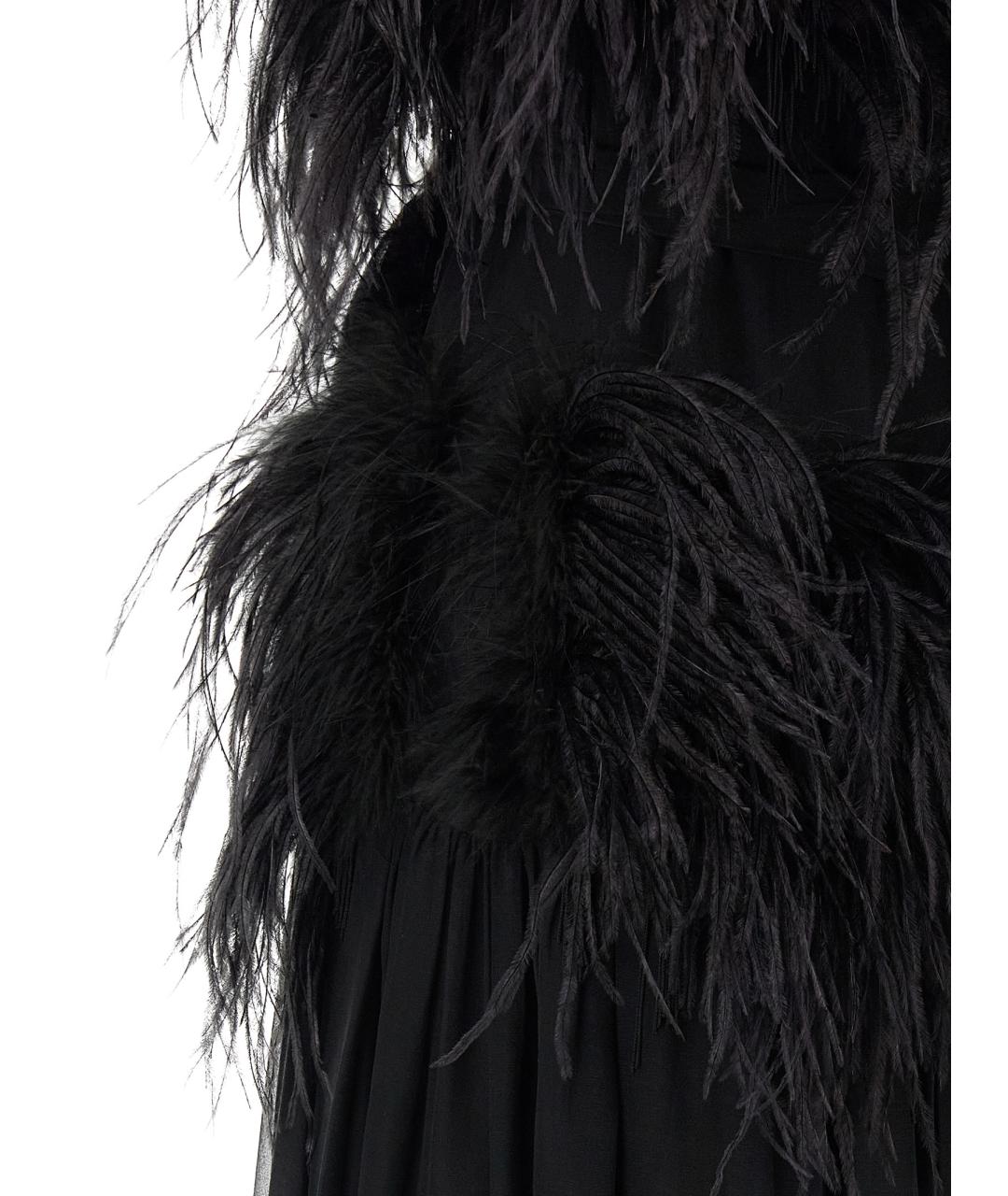 ALBERTA FERRETTI Черное шелковое вечернее платье, фото 4