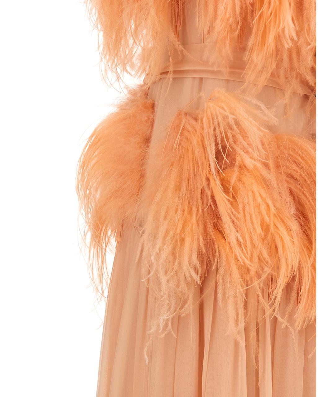 ALBERTA FERRETTI Розовое шелковое вечернее платье, фото 4