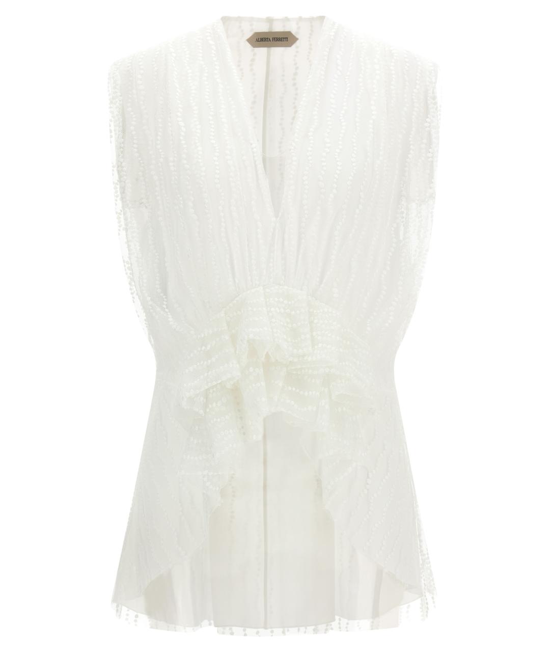 ALBERTA FERRETTI Белая полиэстеровая майка, фото 1